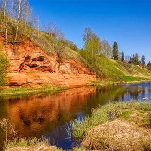 Красные девонские берега Оредежа